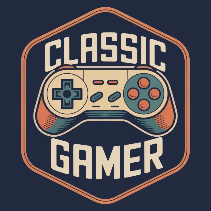 Classic Gamer Retro Controller Nostalgia