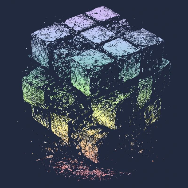 Cube Rainbow Colors