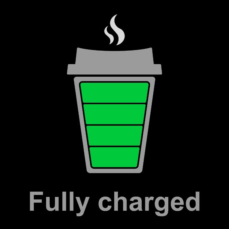 Entièrement chargé par le café