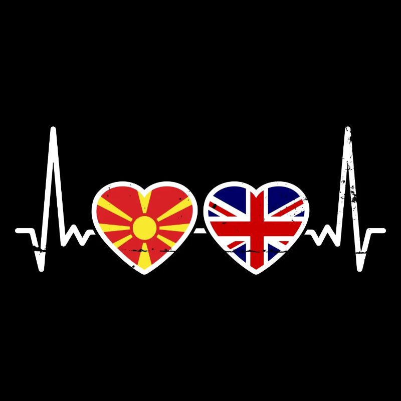 North Macedonia Great Britain Flag