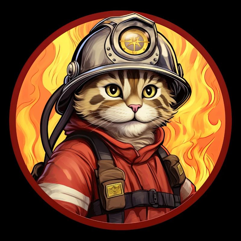 Firefighter Cat