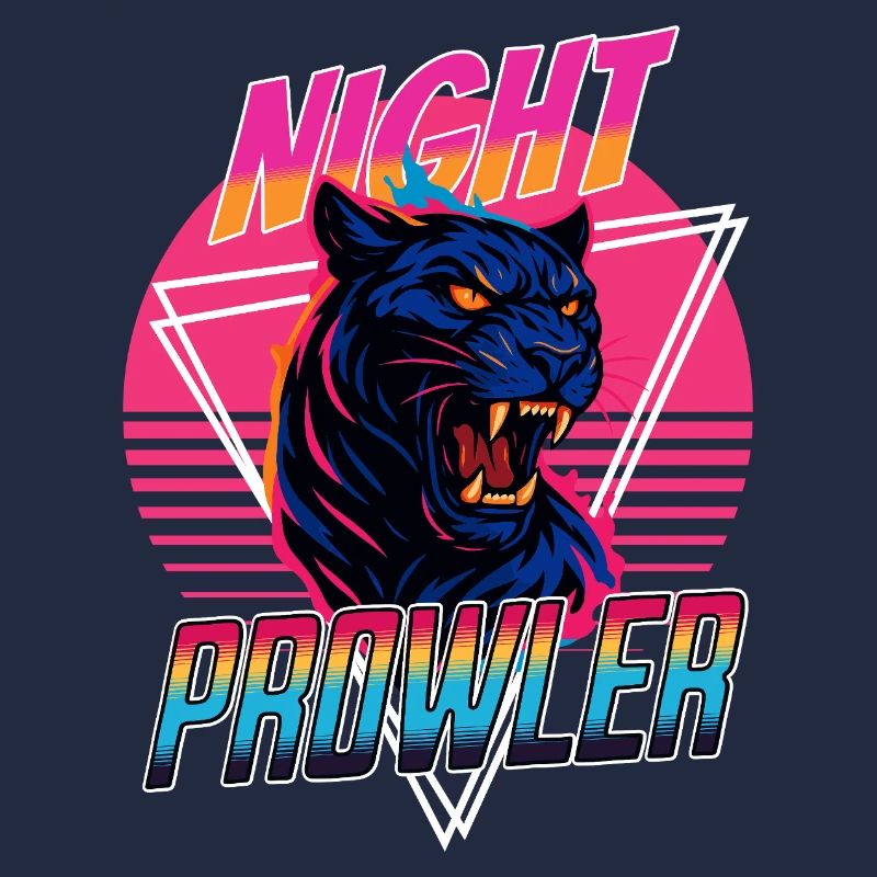 Conception rétro de la panthère Prawler de nuit
