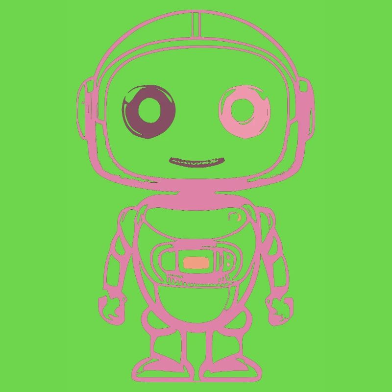 Illustration du robot spatial rose