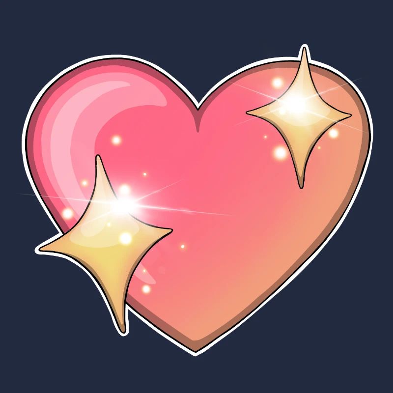 Sparkling Heart Emblem Design