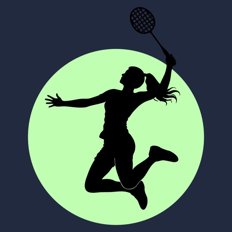 Badminton Player Silhouette – Smash Power