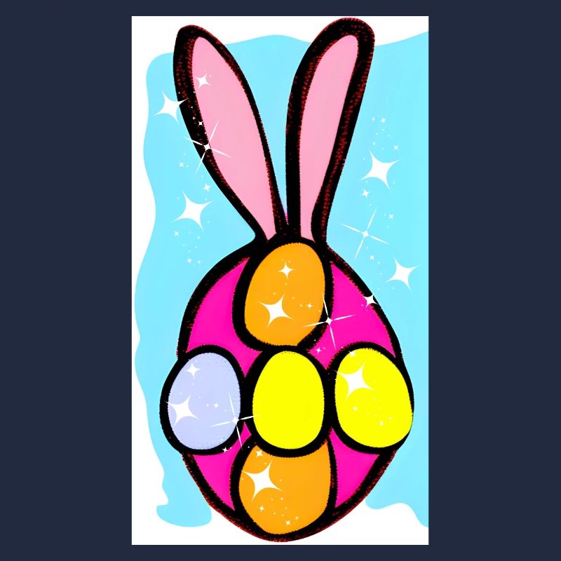 Bunte Osterhasen-Eier Illustration
