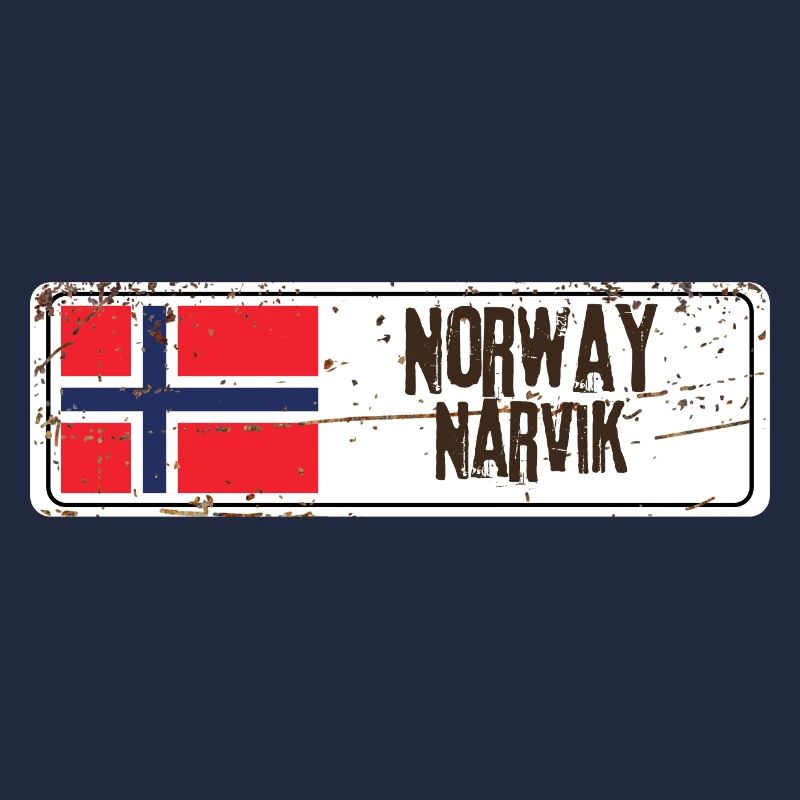 Narvik Norvège Drapeau