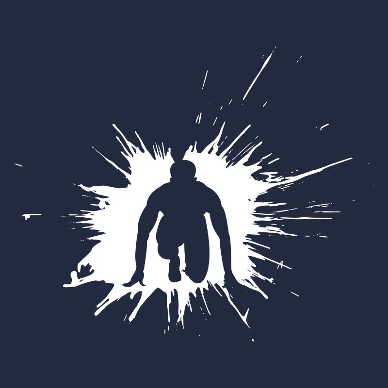 Blob de couleur en cours d'exécution blanc