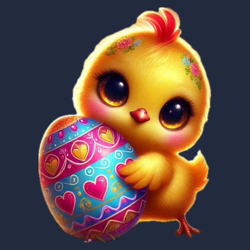 Easter chicks with egg