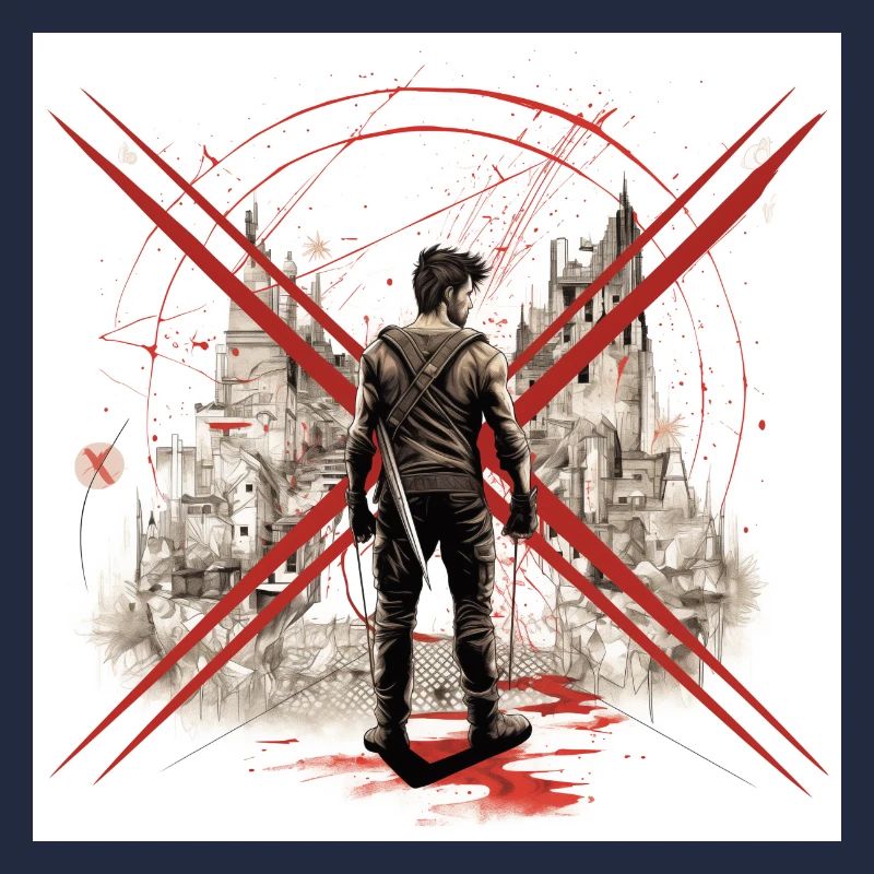 Comic Style "Red X"