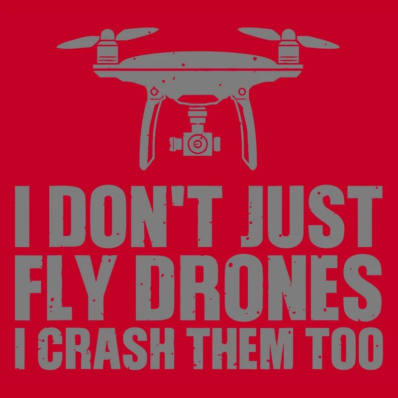 Drone with Humorous Crash Message