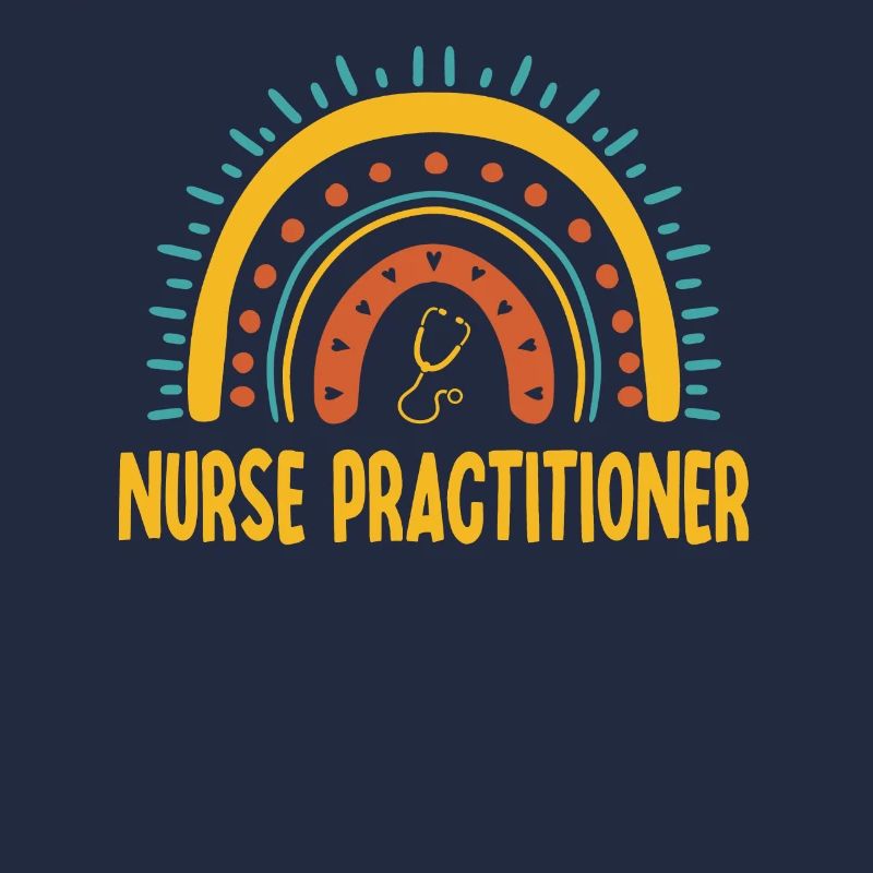 Krankenschwester Practitioner Boho Rainbow