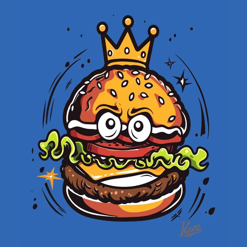 König mit einer Krone Burger