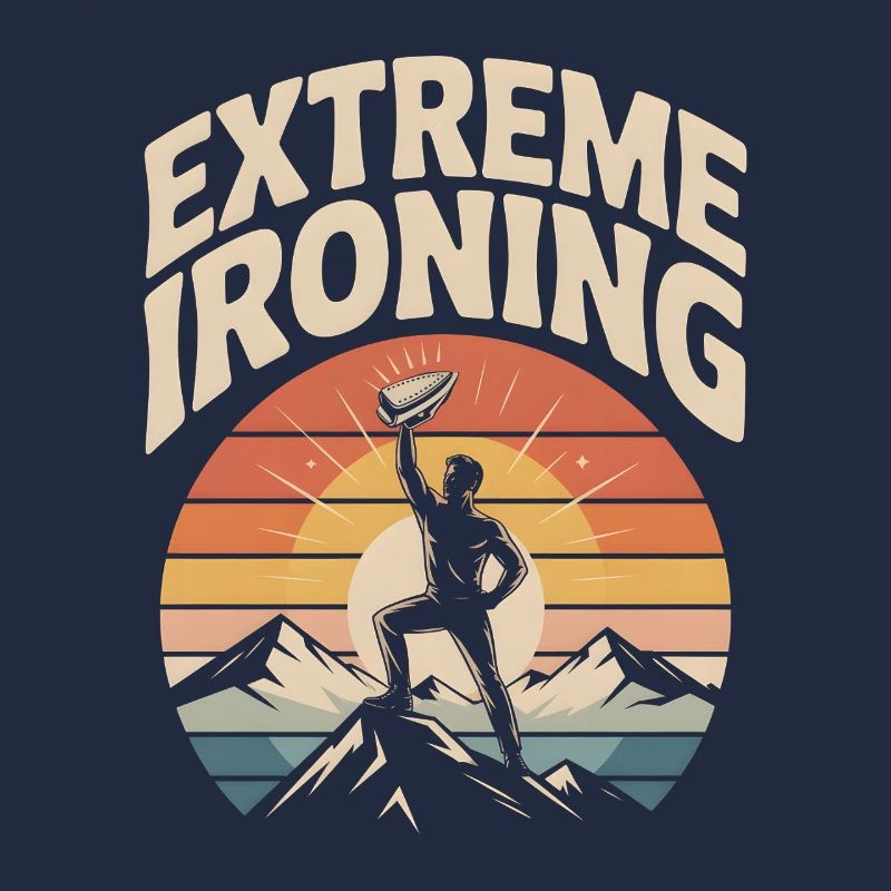 Extreme Ironing Bergsteigen