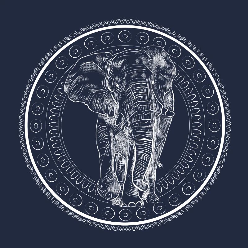 Elefant mit afrikanischen Muster
