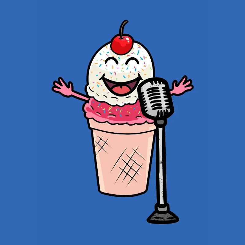 Ein kleiner super Star ein süßes Eis das Singt