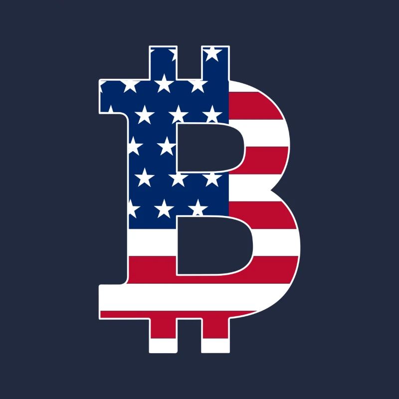 Drapeau des États-Unis Bitcoin-Bitcoin-Cryptocurrency-Flag
