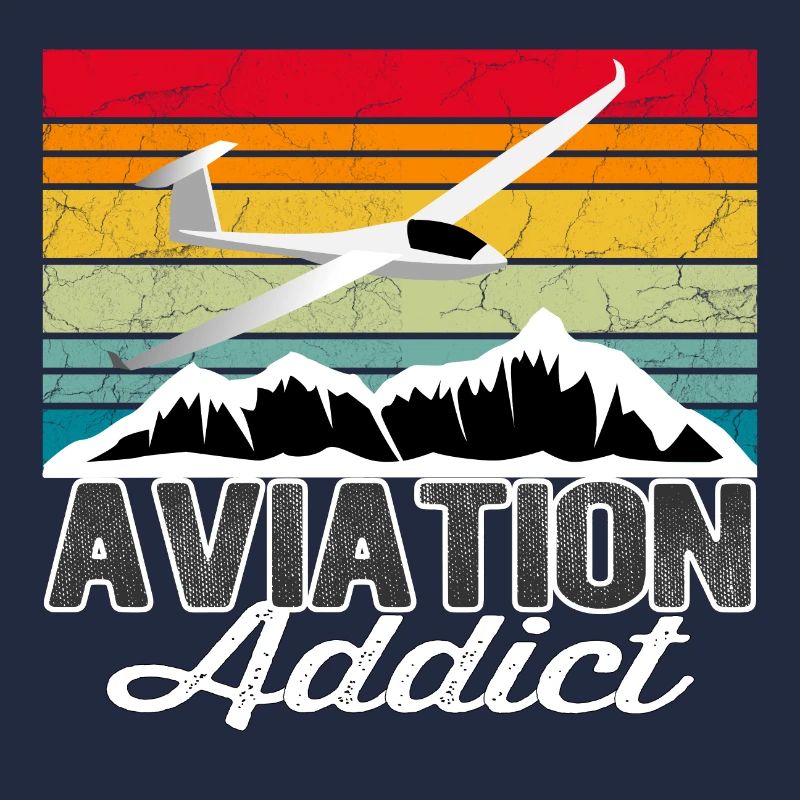 Aviation Addict Sunset - Vintage Geschenk Pilot