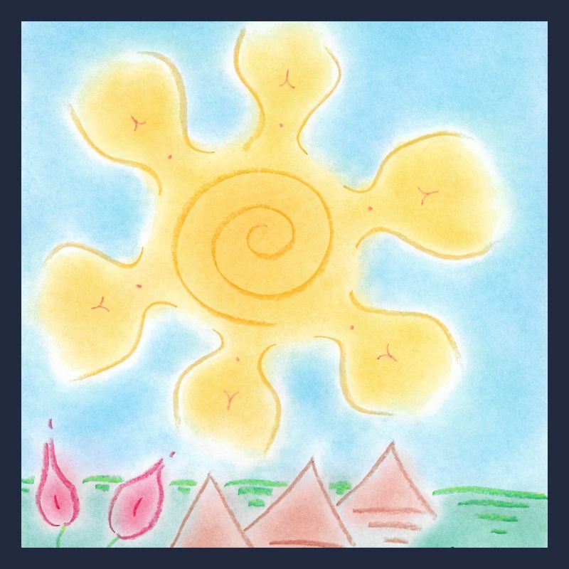 SOLEIL SUR LES PYRAMIDES