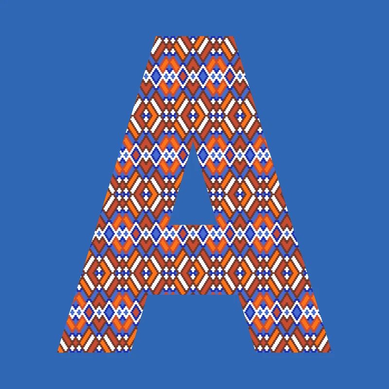 Monogramm Buchstabe A - geometrisches Muster