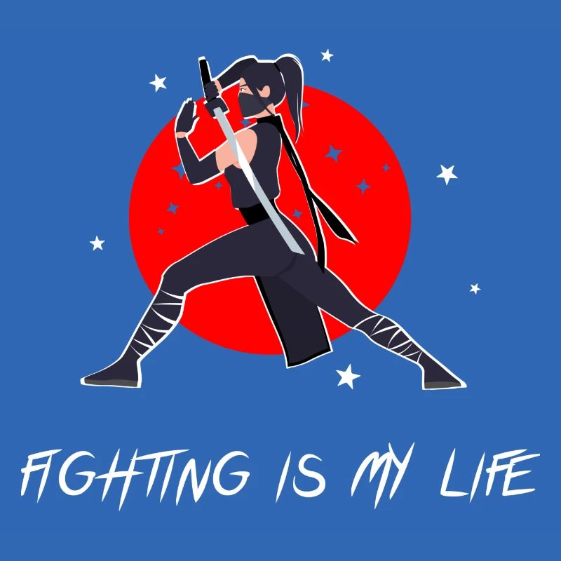 Combattant en pose de combat avec épée