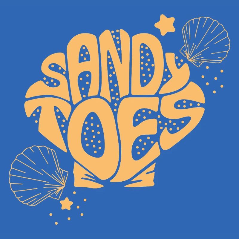 Typographie de coquille d’orteils de sable