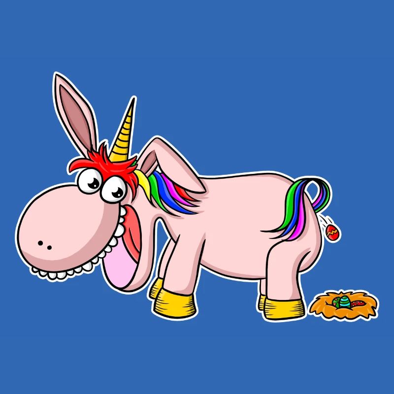 Ostereier kackendes Osterhasen Einhorn