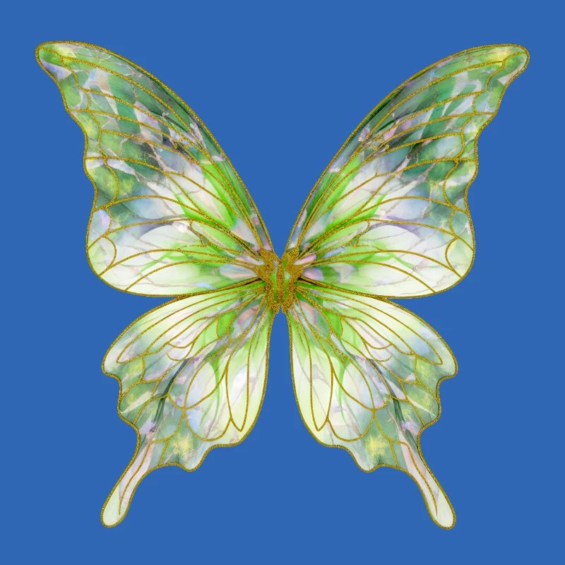Papillon vert aquarelle