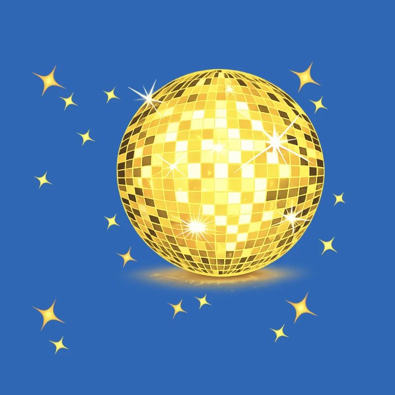 Étincelle de la boule disco dorée