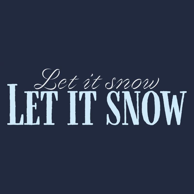 Let It Snow Script Bleu Glacé