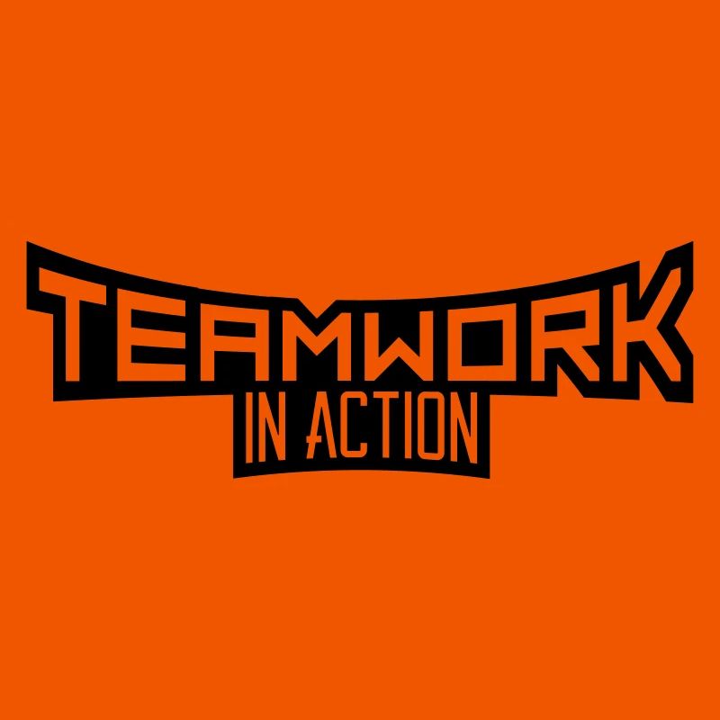 crew teamwork cool design in action logo team work