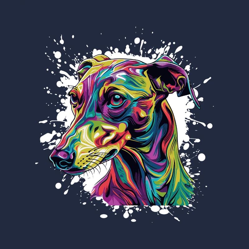 Explosion de couleur Portrait de chien