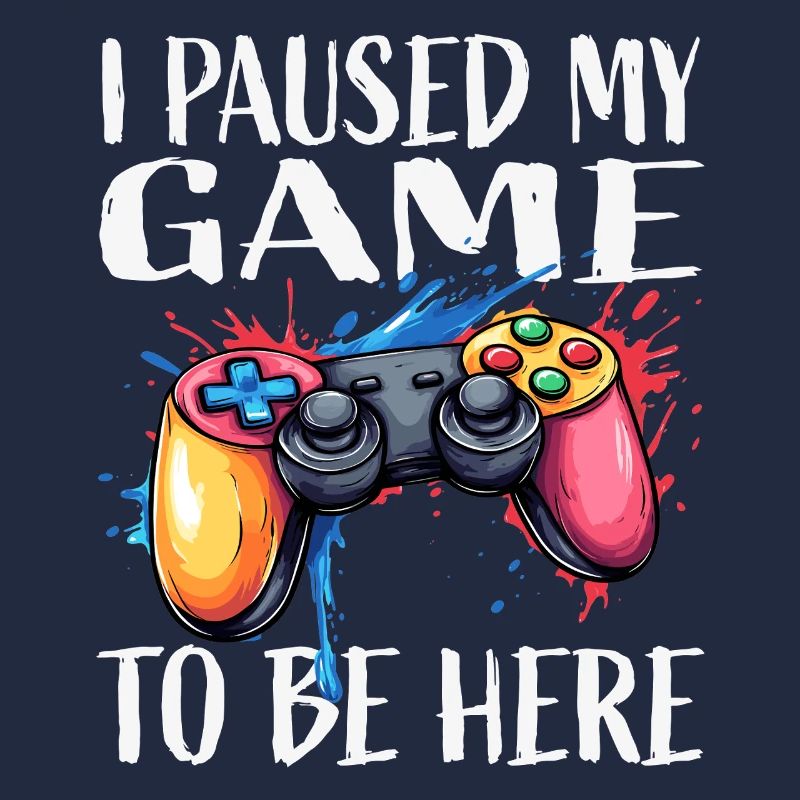 Gamer Pause Controller Farbexplosion