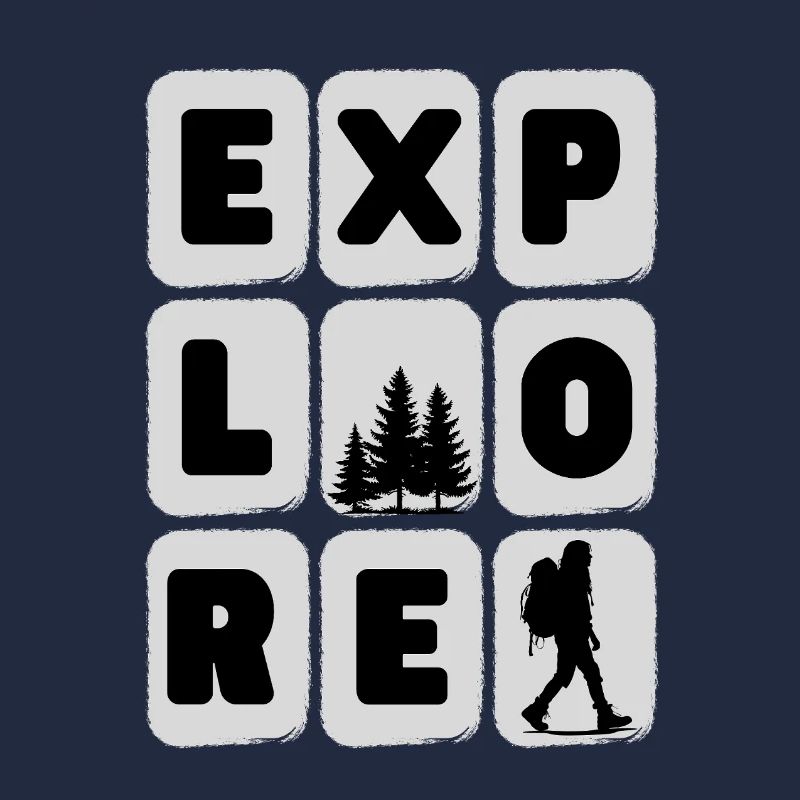 Adventurous Hike Silhouette Design