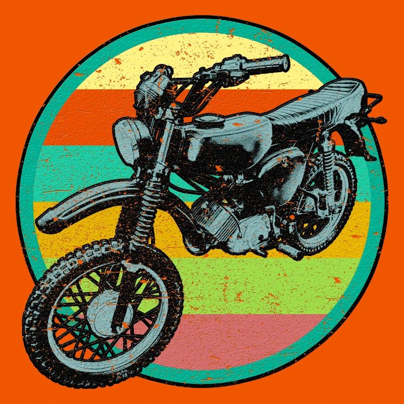 Patch de relief rétro pour cyclomoteur 3D look usé