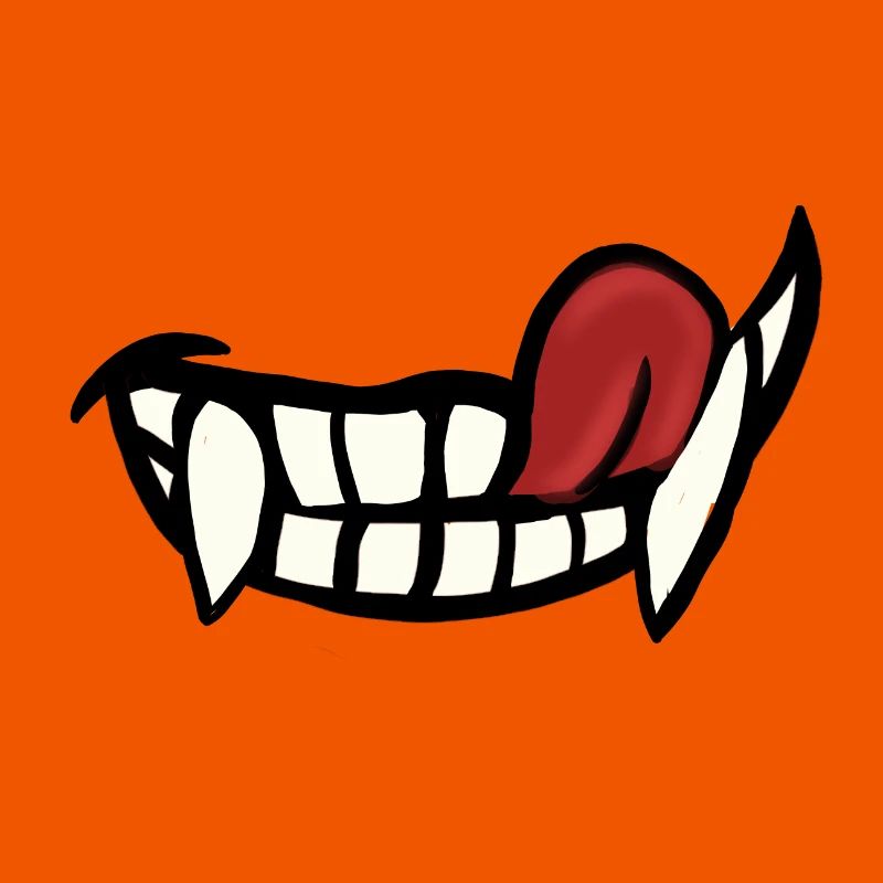 Vampire smile grimaces comic