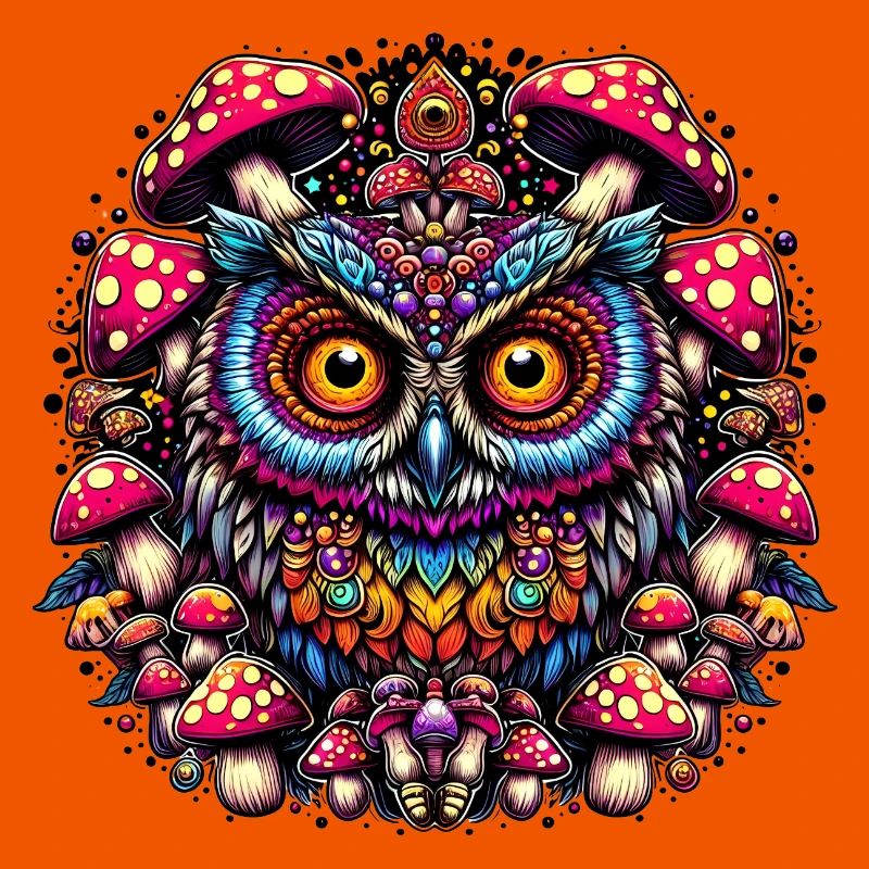 Psychedelische Eule