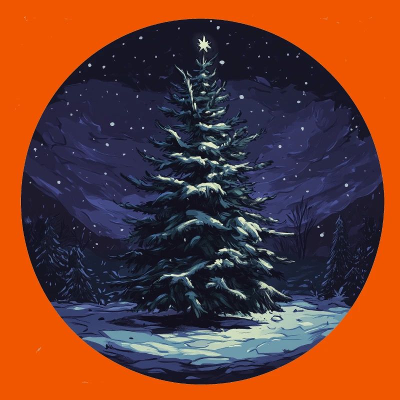 Winter Tranquility: The Glowing Tree