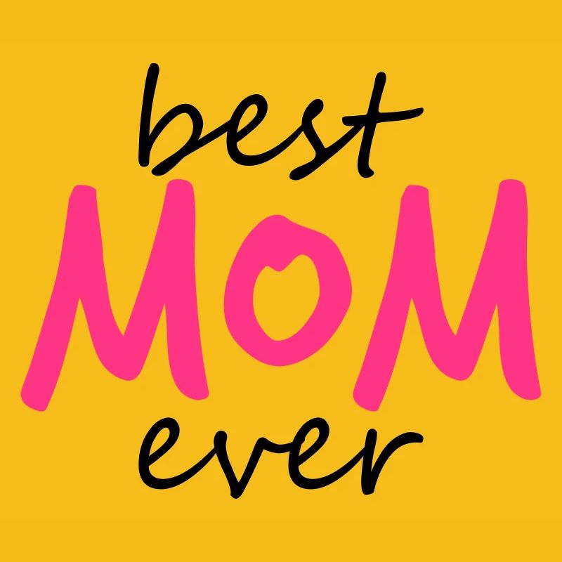text best mom ever sticker autocollant button amour
