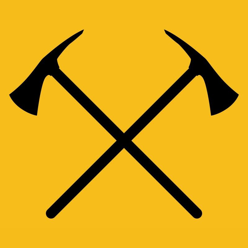 Fire brigade, axe crossed