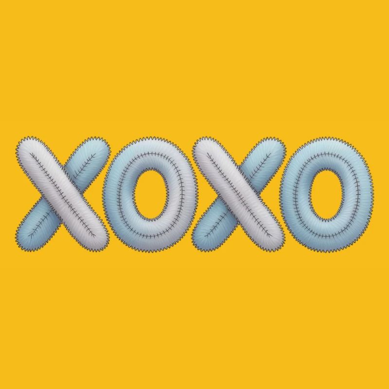 Broderie patchwork XOXO