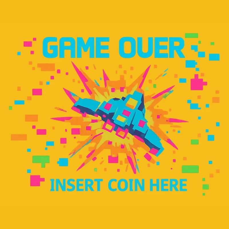 Game Over Neon Arcade Game
