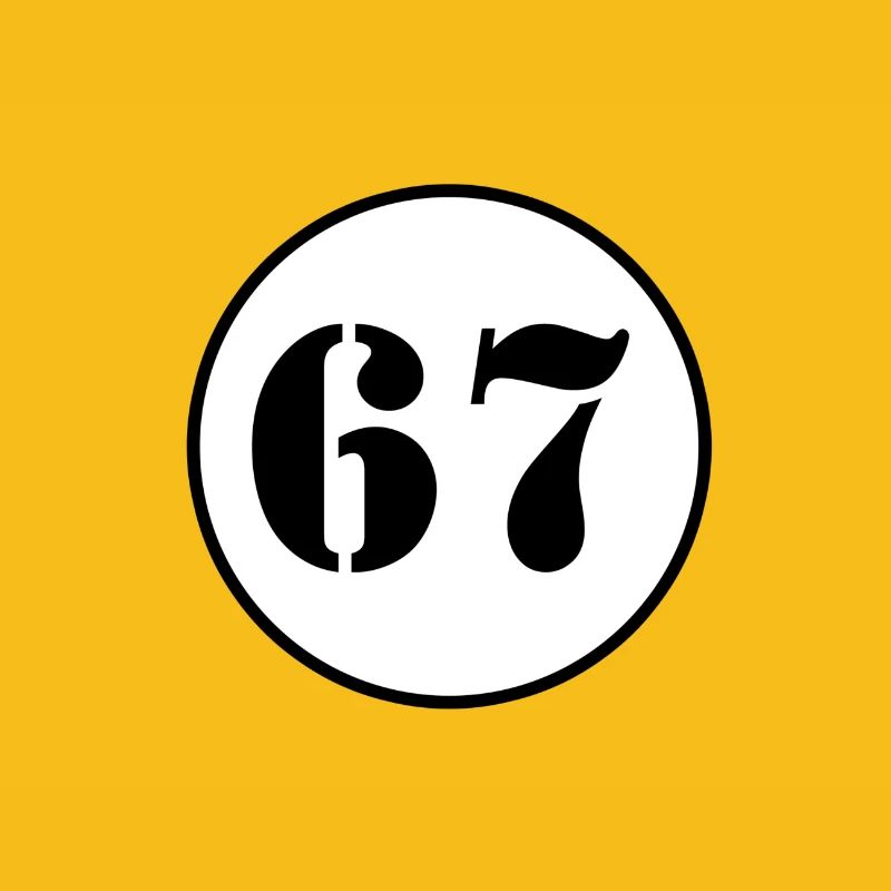 NUMMER 67 Siebenundsechzig Geburtstag Geschenk