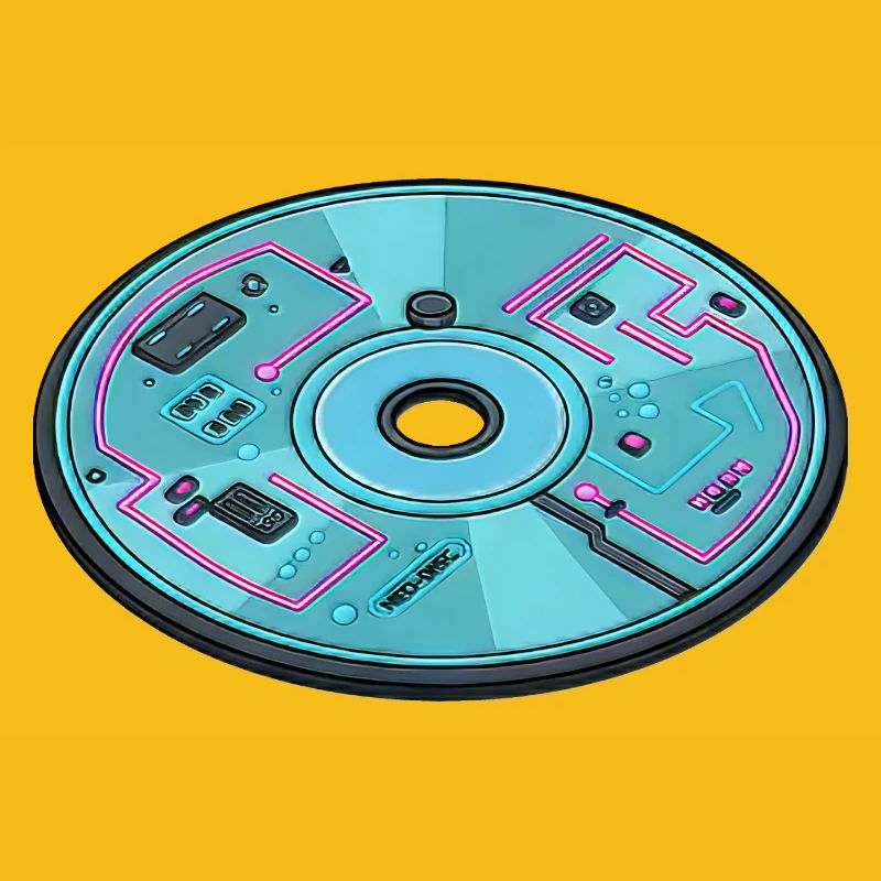 Digital Future Computer 90s Retro Design