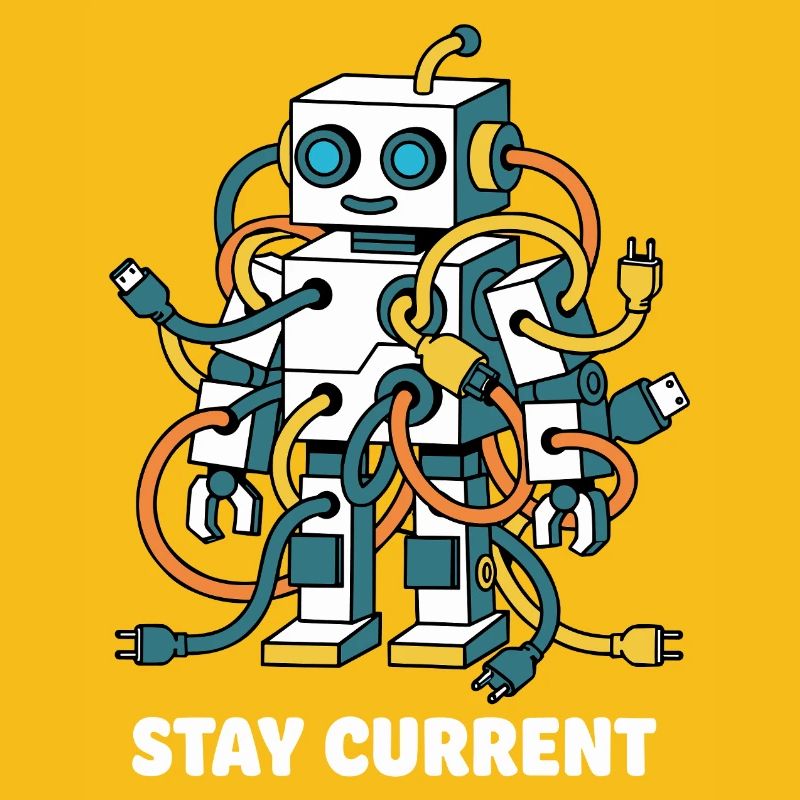 Stay Current Robot Cable Art