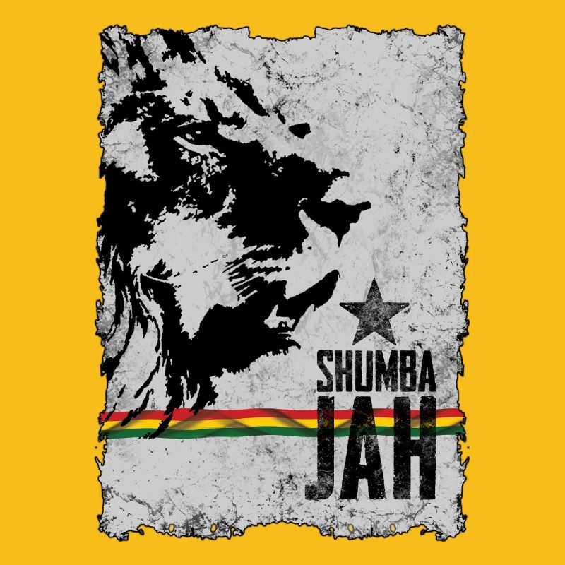 Visage de lion avec drapeau reggae