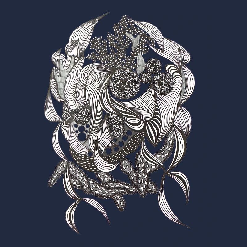 Black and White Flora Pattern