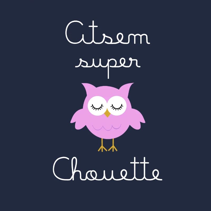 Atsem super chouette (écrit blanc)
