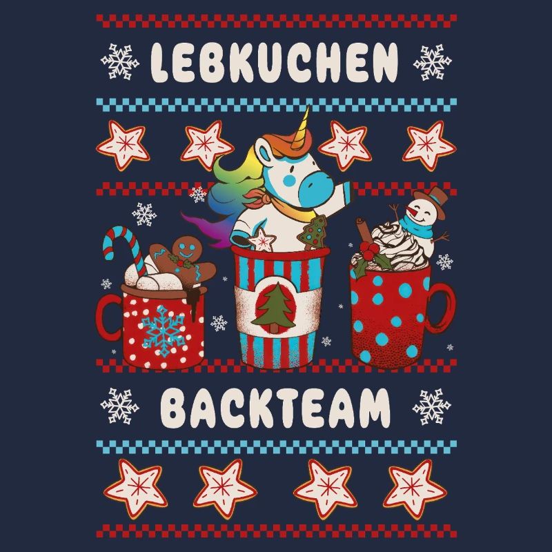Lebkuchen Backteam - Weihnachtsbäckerei - Einhorn