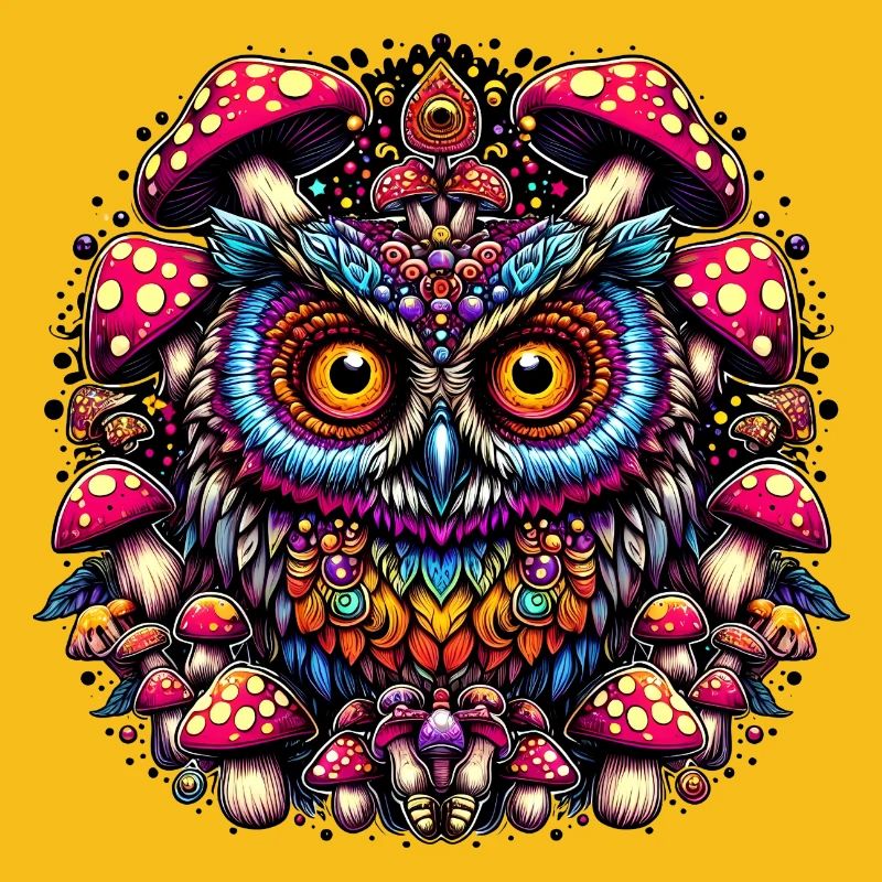 Psychedelische Eule